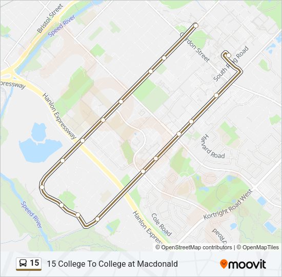 15 Bus Line Map