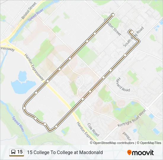 15 Bus Line Map