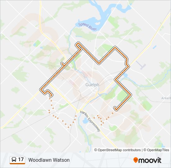 17 Bus Line Map