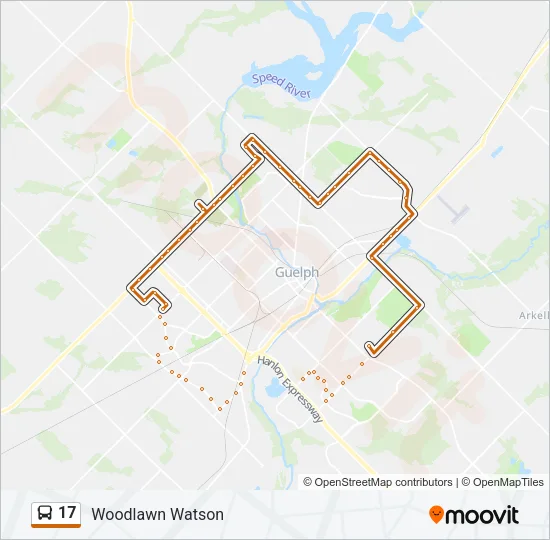 17 Bus Line Map