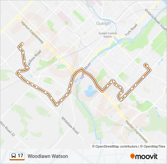 17 Bus Line Map