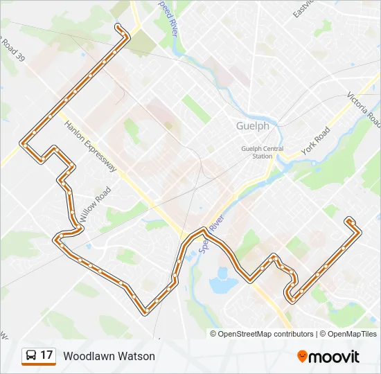 17 Bus Line Map