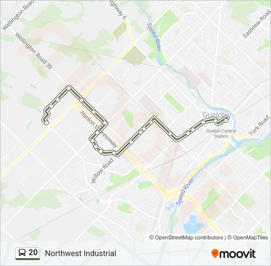 20 Bus Line Map
