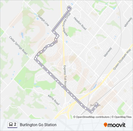 2 Bus Line Map