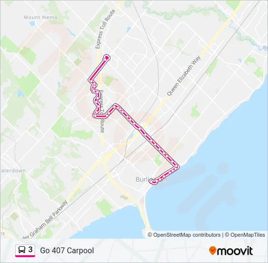 3 Bus Line Map