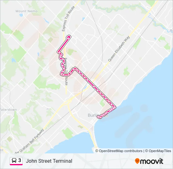 Plan de la ligne 3 de bus