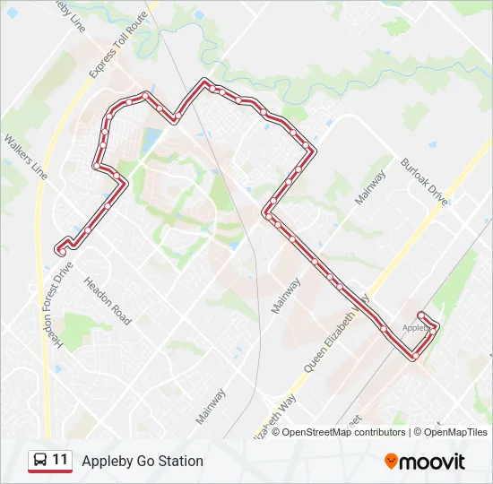 11 Bus Line Map