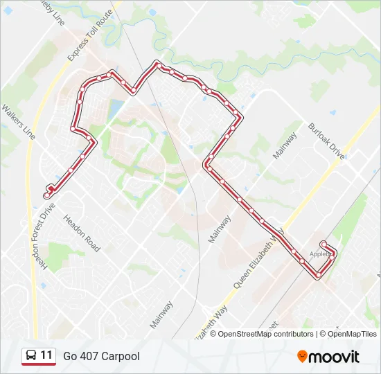11 Bus Line Map