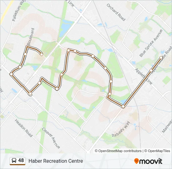 48 Bus Line Map