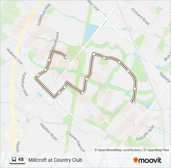 48 Bus Line Map