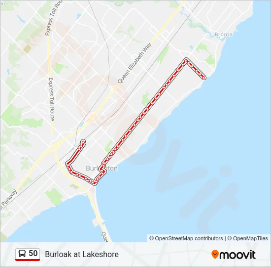 50 Bus Line Map
