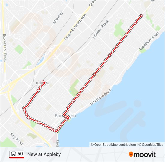 50 bus Line Map