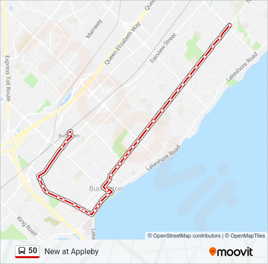 50 Bus Line Map