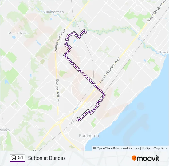 51 Bus Line Map