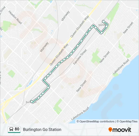 80 Bus Line Map
