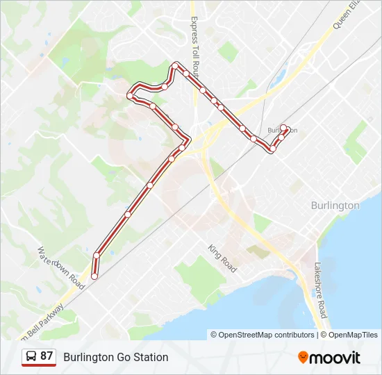 87 Bus Line Map