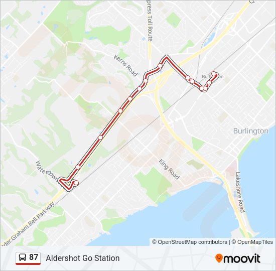 87 Bus Line Map