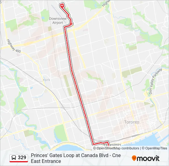 329 Bus Line Map