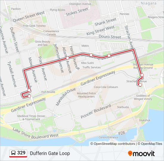 329 Bus Line Map