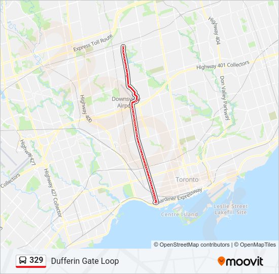 329 bus Line Map