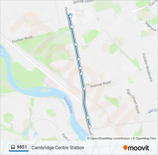 9851 Bus Line Map