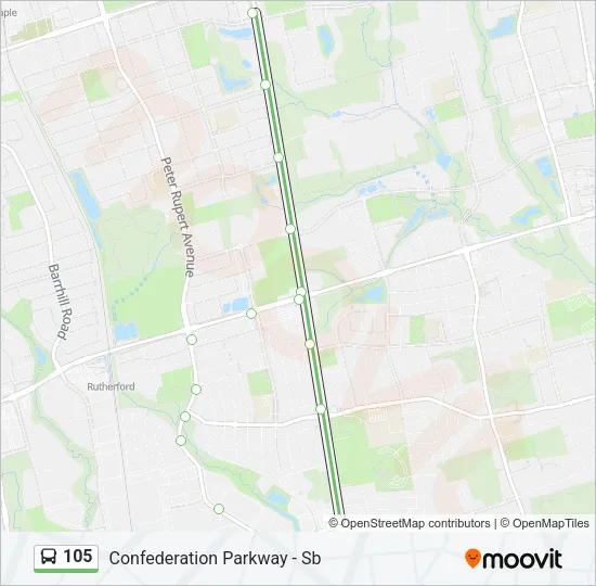 105 Bus Line Map