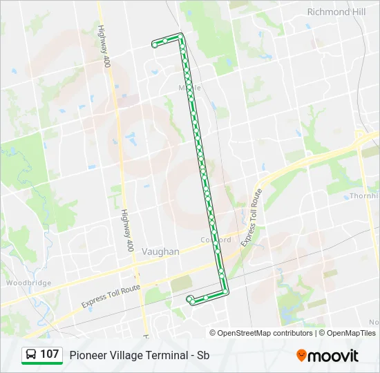 107 Bus Line Map