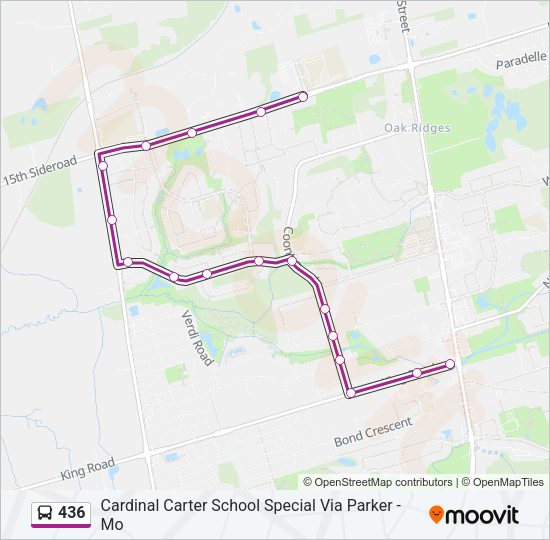 436 bus Line Map