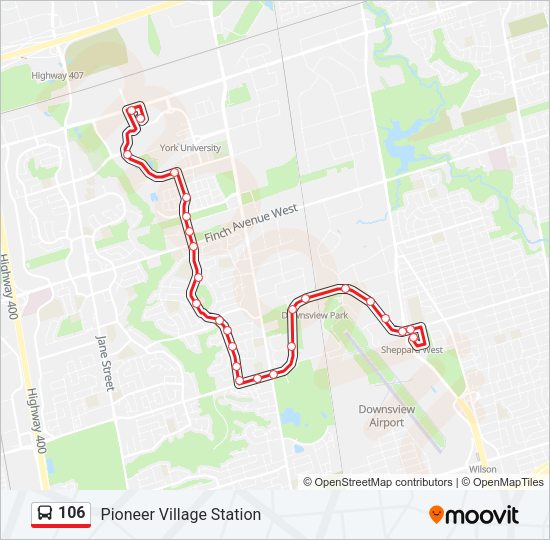 106 Bus Line Map