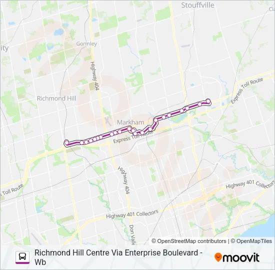 PURPLE A Bus Line Map