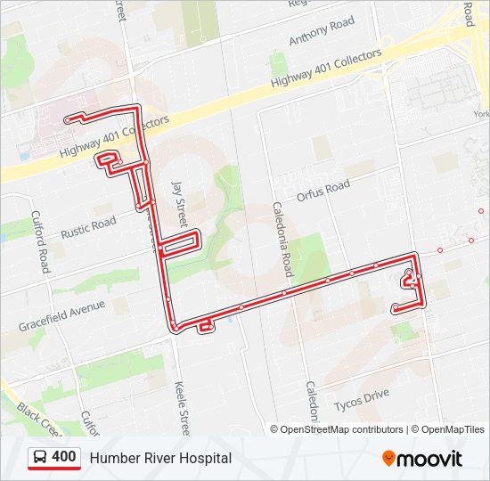 400 Bus Line Map