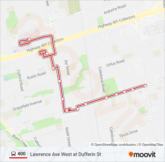 400 Bus Line Map