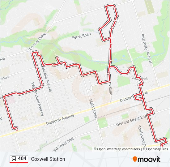 404 Bus Line Map