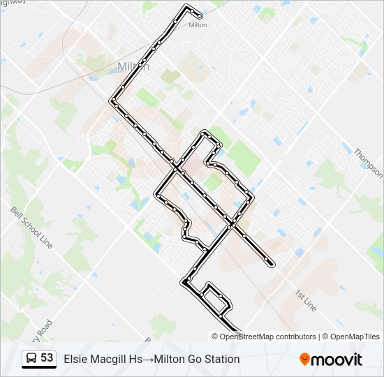 53 Bus Line Map