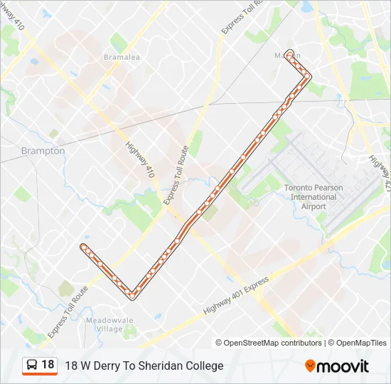 18 Bus Line Map