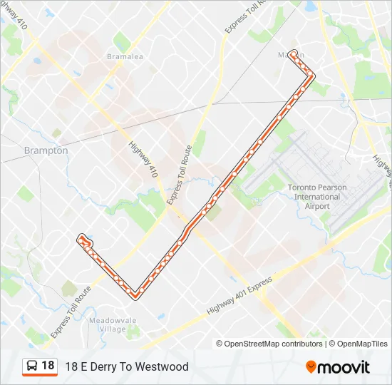 18 Bus Line Map