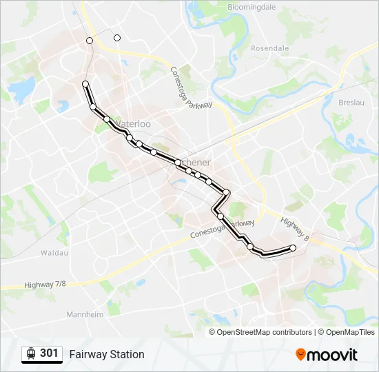 301 Streetcar Line Map