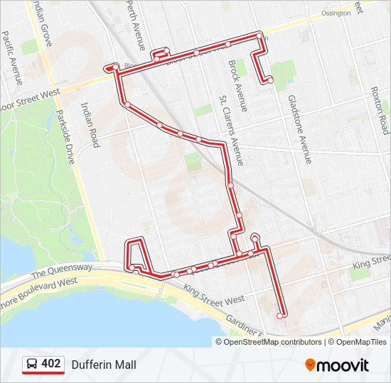 402 Bus Line Map