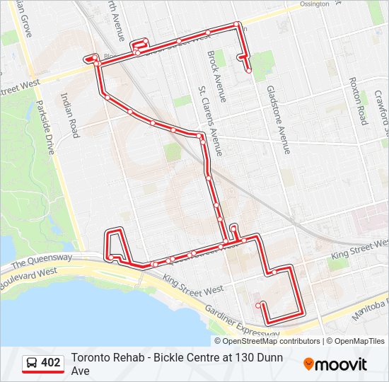 402 bus Line Map