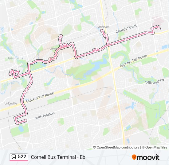 522 Bus Line Map