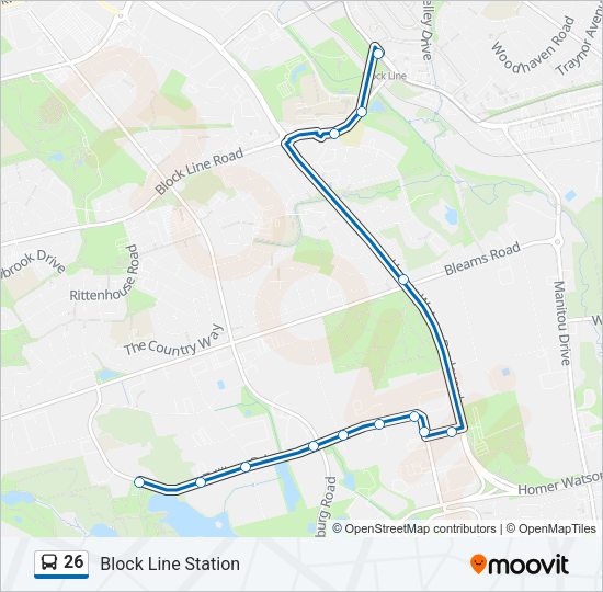 26 Bus Line Map