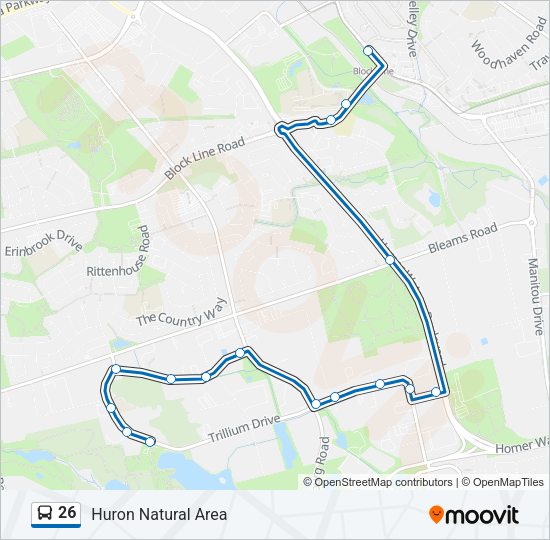 26 Bus Line Map