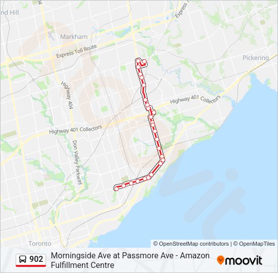 902 Bus Line Map