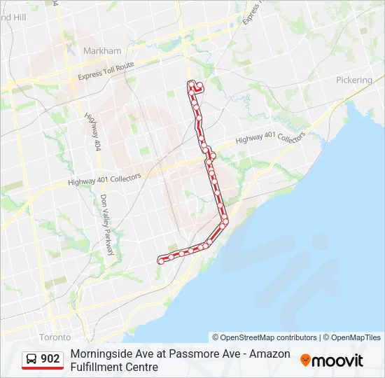 902 Bus Line Map
