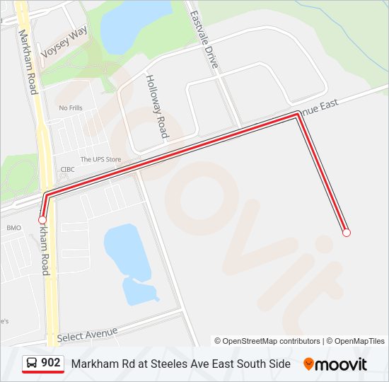 902 Bus Line Map