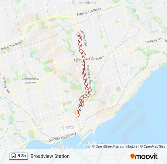 925 Bus Line Map