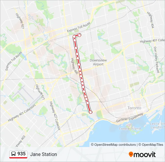 935 Bus Line Map
