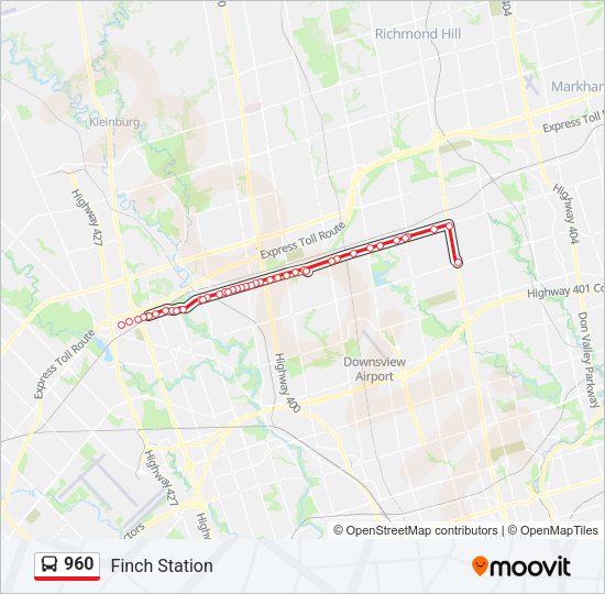 960 Bus Line Map