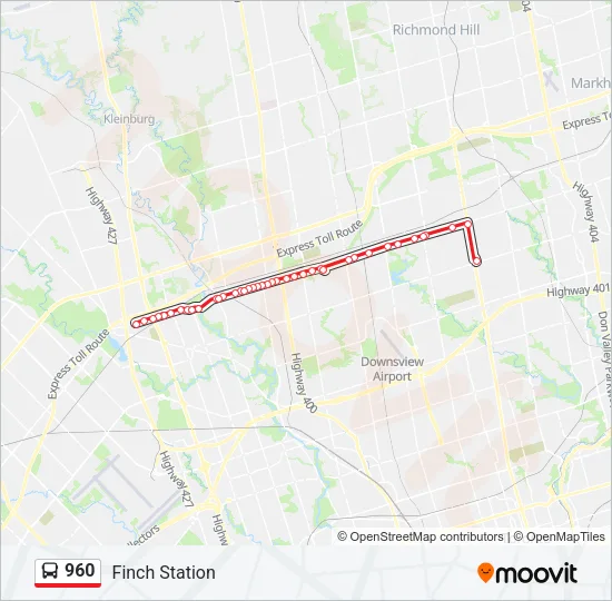 960 Bus Line Map