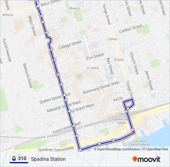 310 Streetcar Line Map